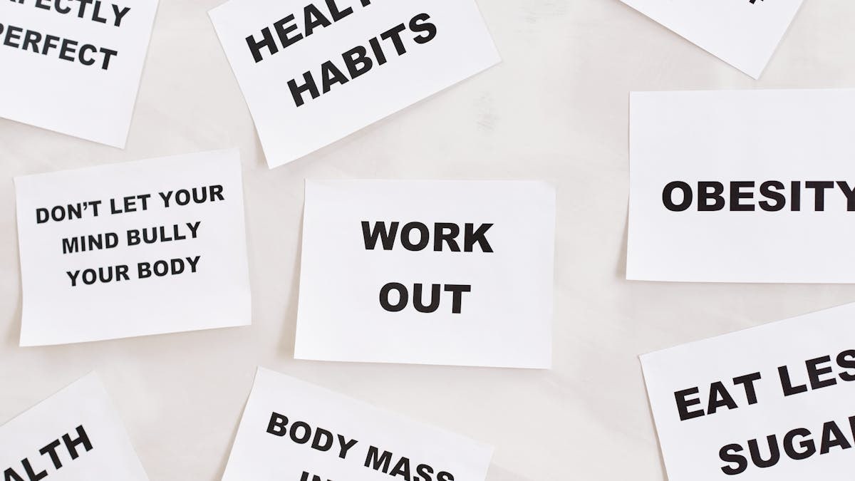 Collection of motivational health and fitness messages on cards. Inspire healthy habits and lifestyle changes.